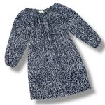 Michael Kors Michael  Marble‎ Print Off-Shoulder Shift Dress Blue White Small Photo 13