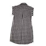 J.Crew  Classic Casual Checkered Short Sleeve Shirt Mini Dress XS Black White Photo 11