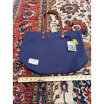 NWT R. Riveter Canvas Tote Bag Leather Straps USA Military Spouse Made Brown Photo 6