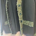 Elana by Tanner Blazer Navy Knit V Neck w/ Pattern Silk Blend Sz 2 EUC Blue Photo 8