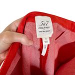 Cinq a Sept Lou Denim Cropped Slit Flare Pants in Bright Crimson Red Size 8 Photo 8