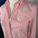 UNTUCKit Womens Pink Gingham Checkered 100% Cotton Button Down Shirt Size 0 Photo 2
