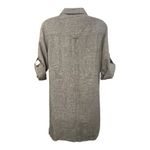 Tommy Bahama  Women Size XS Brown Linen Collared Shirt Dress Roll-Tab Sleeve Photo 7