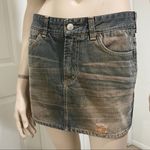 7 For All Mankind  Acid Washed Mini Denim Skirt 27 Photo 0