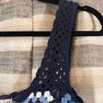 Sincerely Jules Blue Crochet Crop Top Size Medium‎ Photo 3