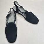 David Tate Nelly Slingback Flat Sandals Navy Blue Wide Espadrilles S Photo 1