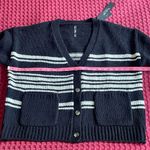Unionbay Supplies by Women’s Black & White Striped Cardigan Sweater Size M NWT Photo 8