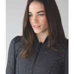 Lululemon Daily Practice Jacket Heathered Herringbone Heathered Black Black / Bl Photo 3