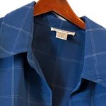 Jessica London size 1X open front blue plaid type shirt Photo 5