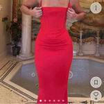 House Of CB  'Olivette' Red Rose Satin Corset Maxi Dress NWOT size S Photo 4