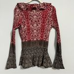 Laura Scott NWOT  Ruffle Blouse Stretchy XL Photo 5