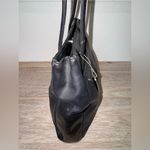 Nine West Vintage Black Leather Tote HandBag Shoulder Purse Bag Photo 6