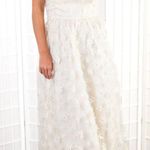 These Three Boutique White Daisy Embroidered Tulle Dress Photo 0