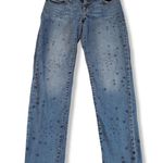  Jeans Size 4 Gap Premium Super Skinny Ankle Stars Print Blue Denim Pants Women's Low Rise Jeans  Photo 0