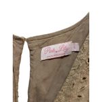 Pink Lily Eyelet Flutter Sleeve V Neck Mini Dress With Shorts Tan Size L Photo 4