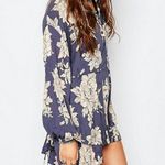 Free People New!  Women's 70's Style Floral Double-hem Mini Shirt Dress Size XS Photo 1