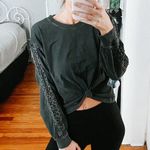 Hollister Garment-Dye Lace Boyfriend T-Shirt Photo 5