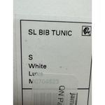 Theory Sleeveless Bib Tunic Dress White Luxe, Size Small Minimalist Photo 6