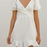 ALAMOUR THE LABEL Andrey Mini Dress, White, Medium White Photo 1