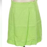 J.Crew A-Line Skirt in Vibrant Neon Lime Green 100% Linen Pull On Size 2 XS Photo 5