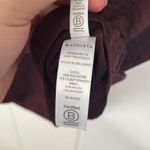 Athleta  Chi Dot Mesh Train Athletic‎ T-Shirt Maroon Burgundy Small Photo 3