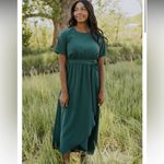 One loved babe faux wrap dress Green Photo 3