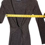 Pretty Little Thing  Dress Womens US 2 Black Glitter Plunge Twist Bodycon Mini Photo 2