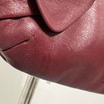 American Vintage Vintage Letisse Soft Leather Clutch Crossbody Wine Red Hinge Opening Purse Photo 4