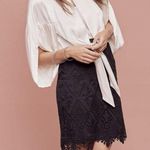 Moulinette Soeurs  Anthropologie Garden Sihouette Black Lace Skirt Sz 0 Photo 6