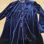 Coldwater Creek  Womans Navy Velvet Oriental Style 2 Piece Suit Size Medium Photo 2