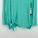 Zeroxposur platinum green front knotted pullover knit sweater blouse size L NEW Size L Photo 3
