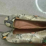 Madewell  The Cory Snake Embossed Leather Flats Photo 1