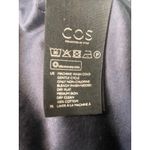 COS  Asymmetrical Drape Twist Long Sleeve Top Navy Blue Size M Photo 3