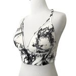 PINK - Victoria's Secret  "Bonded" Marbled Black Grey Strappy Padded Bra Bralette M Photo 3