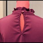 INA Long sleeve mock neck blouse magenta size L Photo 3