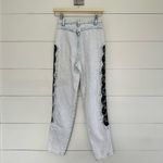 Vintage Stefano Women’s 10 80s Lace Distressed Jeans Photo 3