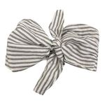 Olivaceous  Gray White Striped Tie Front Bandeau Top Size Women's Medium Photo 0