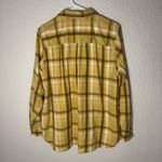 Cooperative REI Coop Yellow Brown Plaid Wallace Lake Flannel Shirt Women Size XL Cotton Photo 5