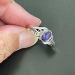 Vintage 925 silver ring with natural Tanzanite Photo 0