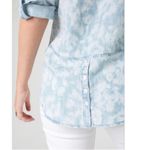 Liverpool  White Cloud Button Down High Low Long Sleeve Small Shirt Photo 6