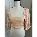 BCBGeneration  SMOCKED CROP TOP  PEACH Size medium Photo 1