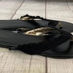 EXPRESS ruffle strap slip on flip flops black sz 8 women Photo 0
