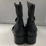 Cole Haan Nike Black Leather Buckle Moto Boots 9.5 Photo 2