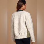 Free People  We The Free Rivington Olive Green and Ivory Sherpa Jacket Photo 1