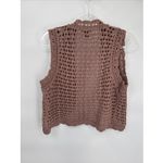 Vintage Y2K Heather B Crochet Knit Vest Large Mauve Pink Cotton Romantic Country Photo 5