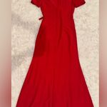 Mac Duggal NWOT  2630 Plunge Neck Embellished Cut Out Gown Red Sz 8 Photo 5