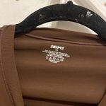 SKIMS  Fits Everybody Crew Neck Long Sleeve Dress Cocoa Photo 2