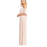 Show Me Your Mumu Caitlin Ruffle Maxi Dress Bridesmaid Dusty Blush Large NWT Photo 2