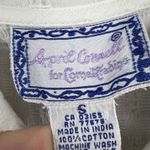 April Cornell White Textured Sleeveless Button Front Midi Dress Size S Photo 6