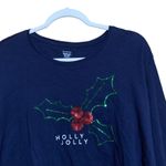 kim rogers Size 1X Multicolor Mistletoe Holly Jolly Graphic Perfectly Soft Top Photo 1